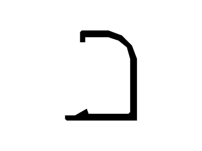 Contravidrio para clip de 12 mm